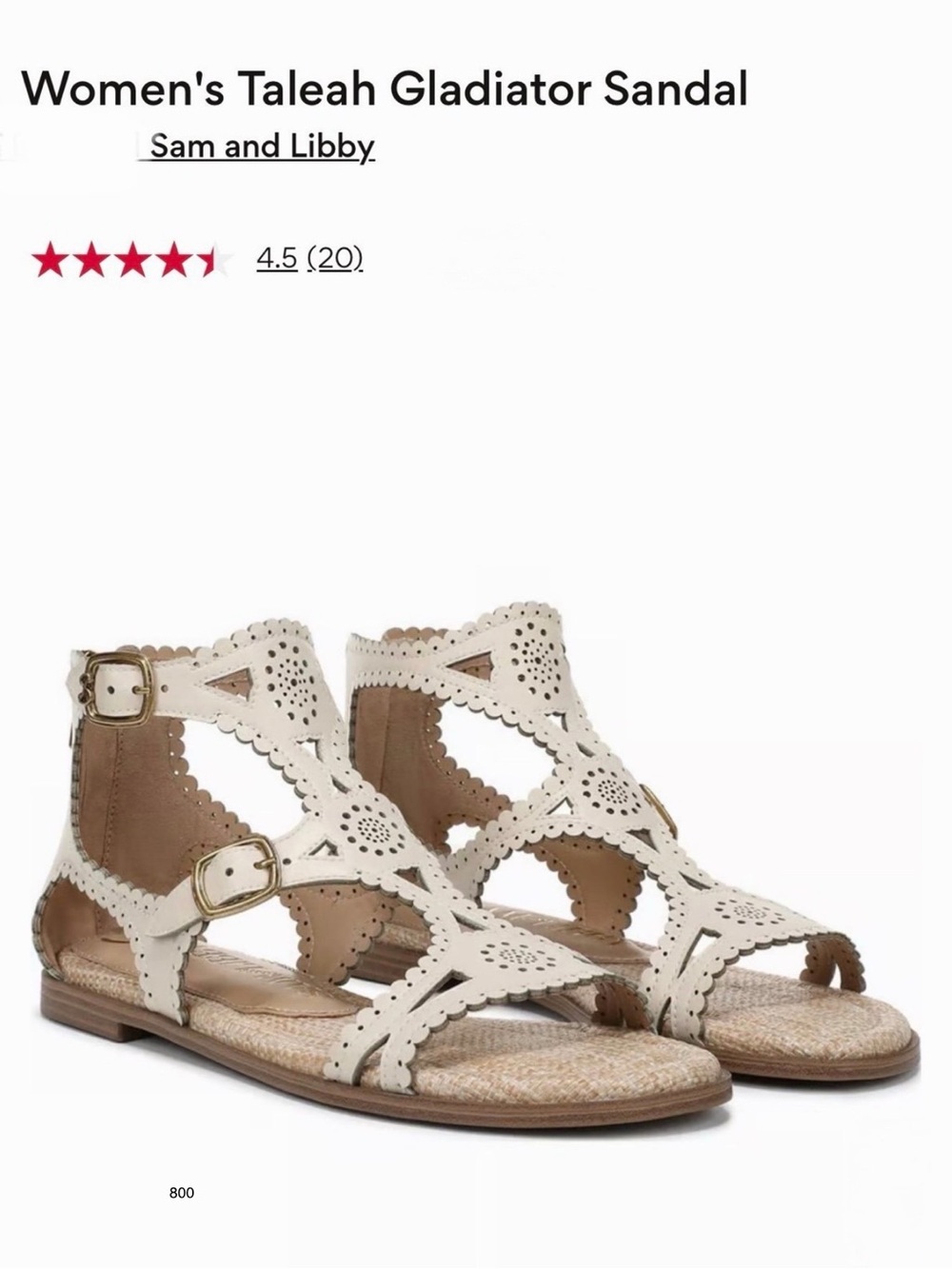 Brand New new* Sam & Libby Taleah Gladiator Sandal in Modern Ivory size 9.5